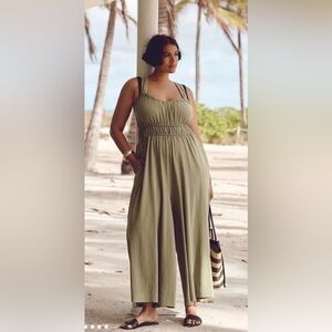 The Simona Scoop-Neck Jumpsuit by Celandine Anthropologie